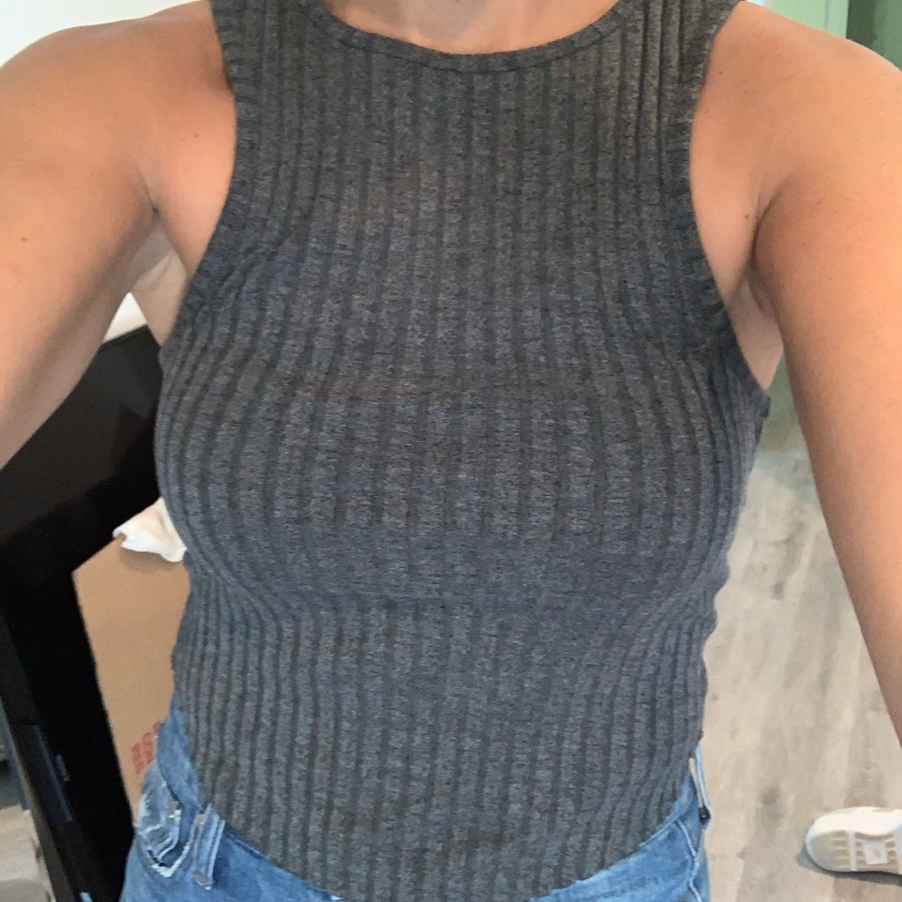 Racerback charcoal tank new with tags